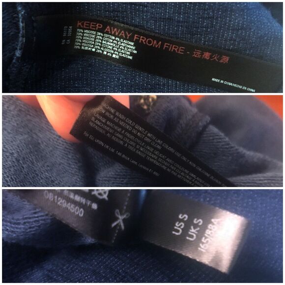 Free People Movement Sweatshirt Womens S Blue Boxy Surfside Terrycloth Crop Yoga - Picture 14 of 16